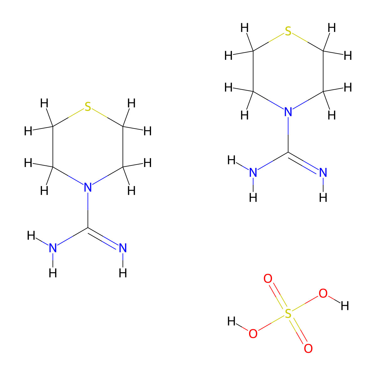 Thiomorpholine-4-carboximidamide hemisulfate molecular structure, CAS 200401-79-2
