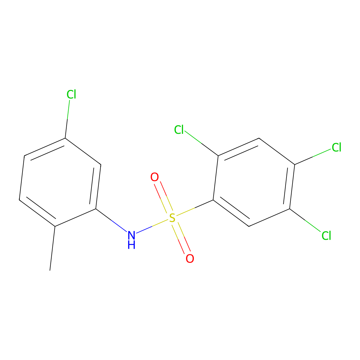 2,4,5-trichloro-N-(5-chloro-2-methylphenyl)benzene-1-sulfonamide molecular structure, CAS 200403-42-5