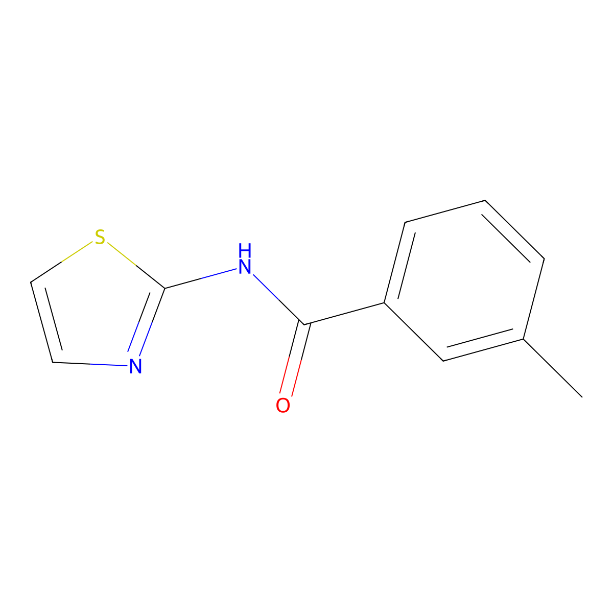 3-Methyl-N-(1,3-thiazol-2-yl)benzamide molecular structure, CAS 200403-55-0