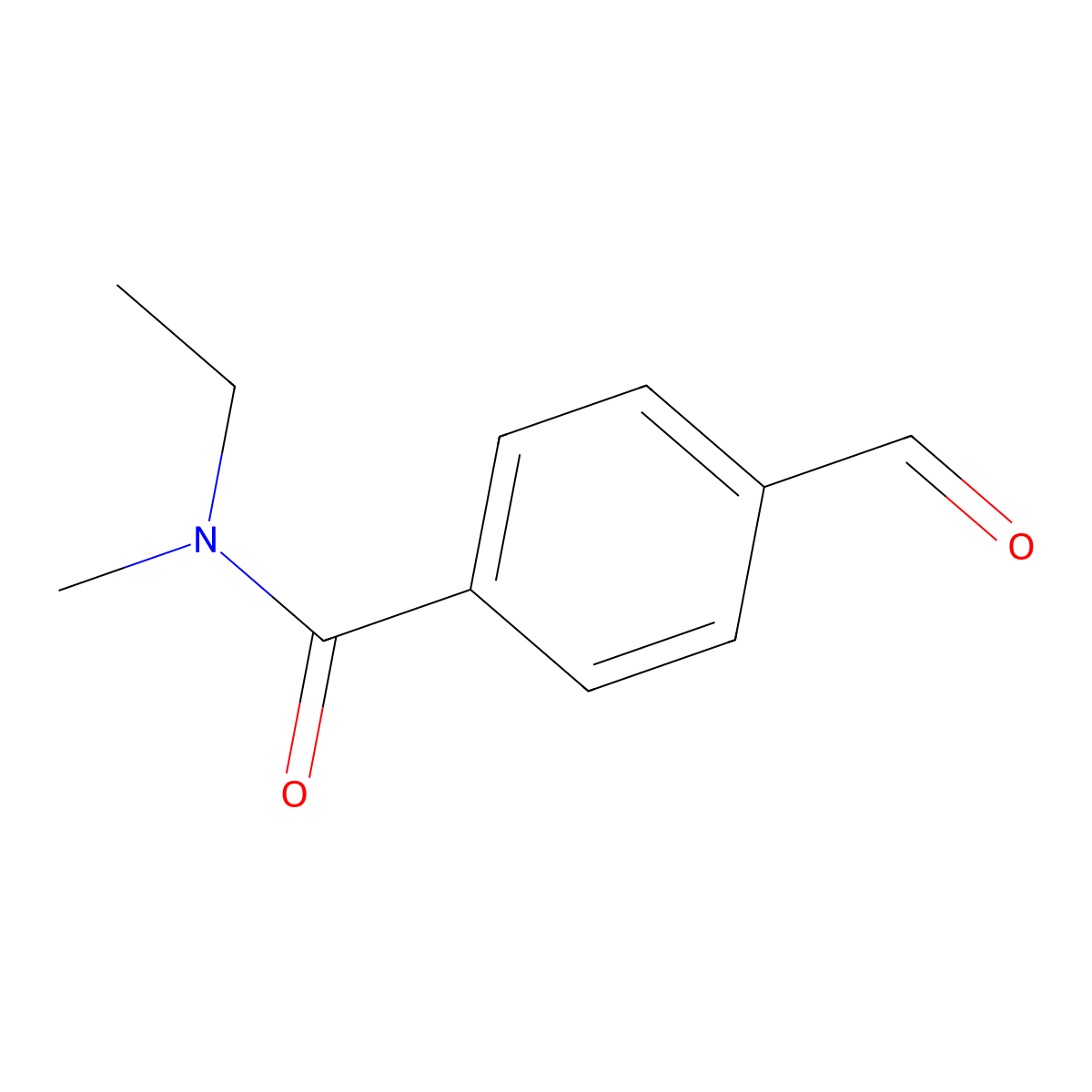 N-ethyl-4-formyl-N-methylbenzamide molecular structure, CAS 200407-35-8
