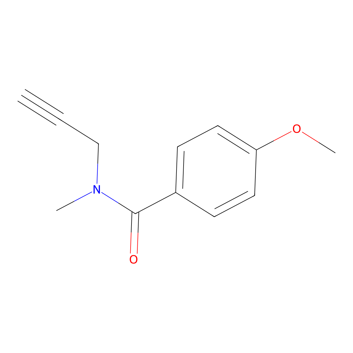 Benzamide, 4-methoxy-N-methyl-N-2-propynyl- molecular structure, CAS 200411-41-2