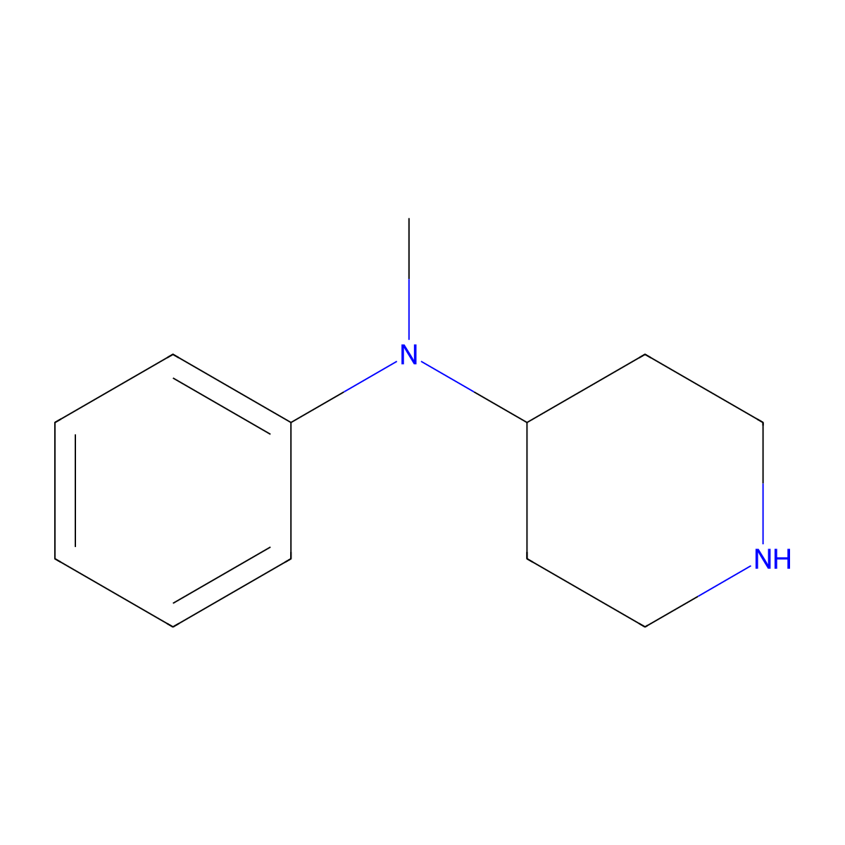 N-methyl-N-phenylpiperidin-4-amine molecular structure, CAS 200413-57-6