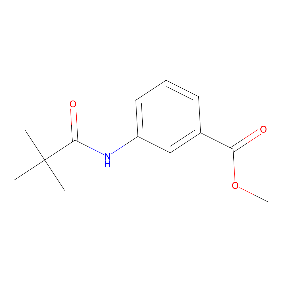 Methyl 3-[(2,2-dimethylpropanoyl)amino]benzoate molecular structure, CAS 200417-31-8