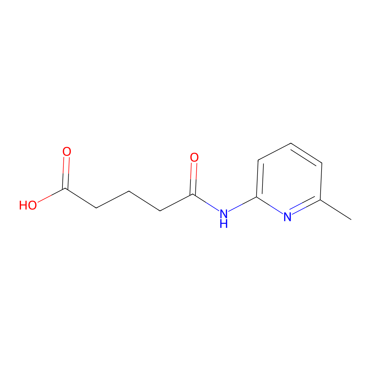 N-(6-Methyl-2-pyridyl)glutaramic acid molecular structure, CAS 200417-41-0