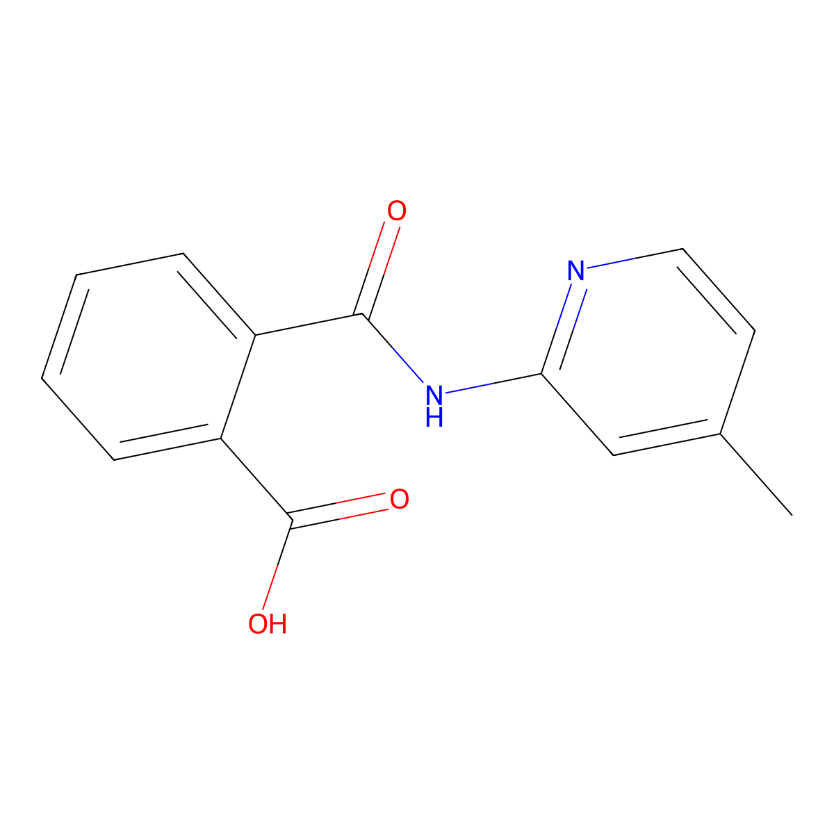 2-[(4-Methylpyridin-2-yl)carbamoyl]benzoic acid molecular structure, CAS 200417-47-6