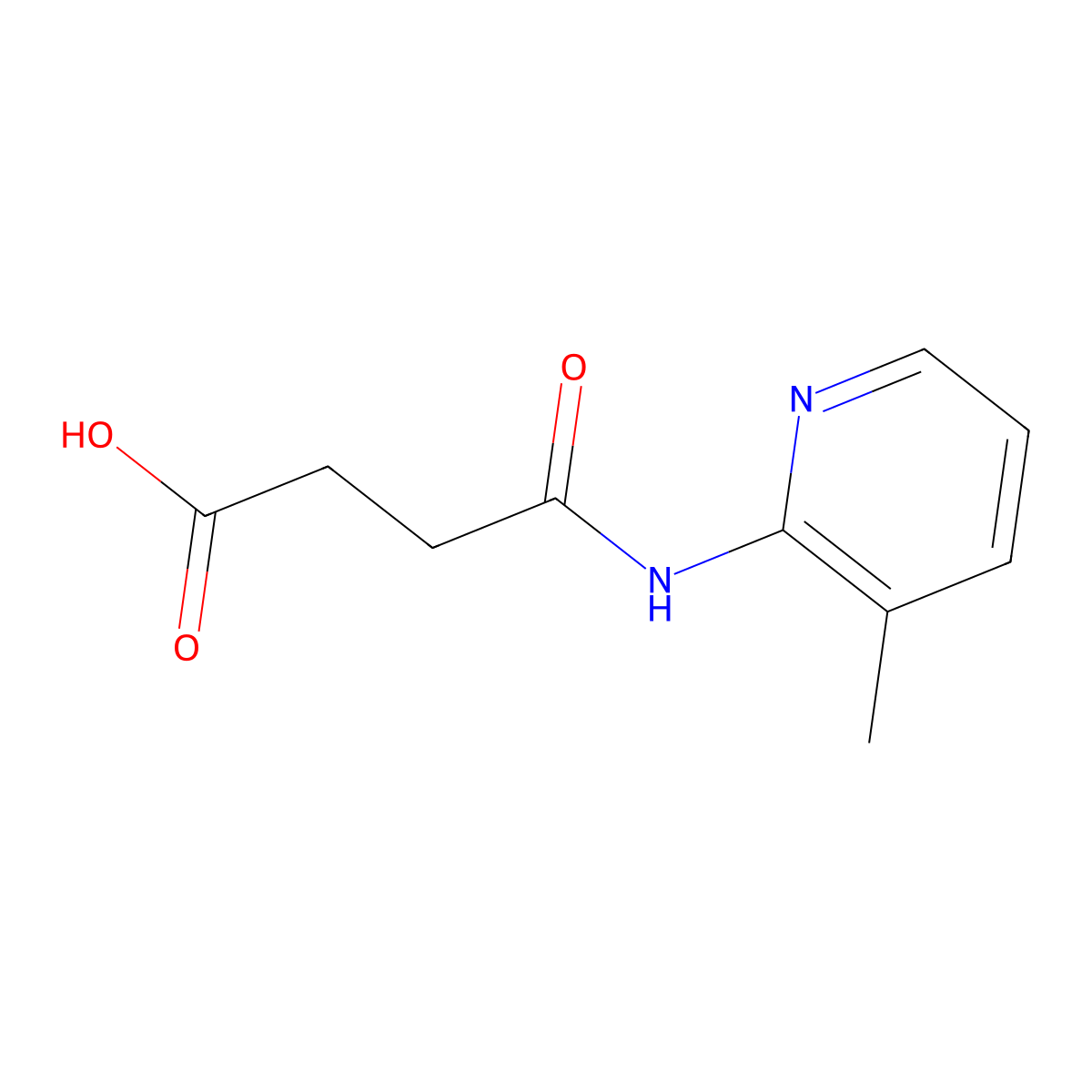 4-[(3-Methylpyridin-2-yl)amino]-4-oxobutanoic acid molecular structure, CAS 200417-51-2