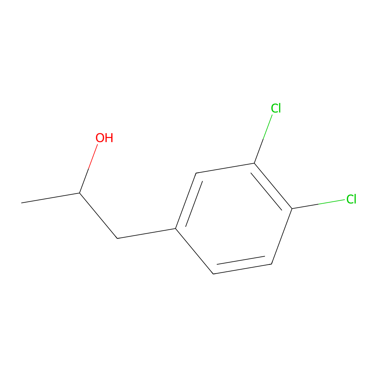 1-(3,4-Dichlorophenyl)propan-2-ol molecular structure, CAS 200419-90-5