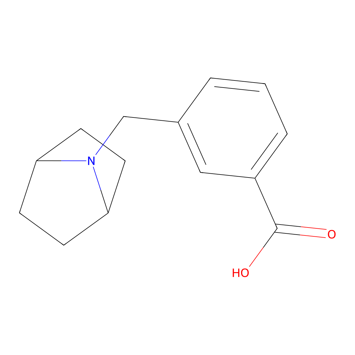 3-({7-Azabicyclo[2.2.1]heptan-7-yl}methyl)benzoic acid molecular structure, CAS 2004201-53-8