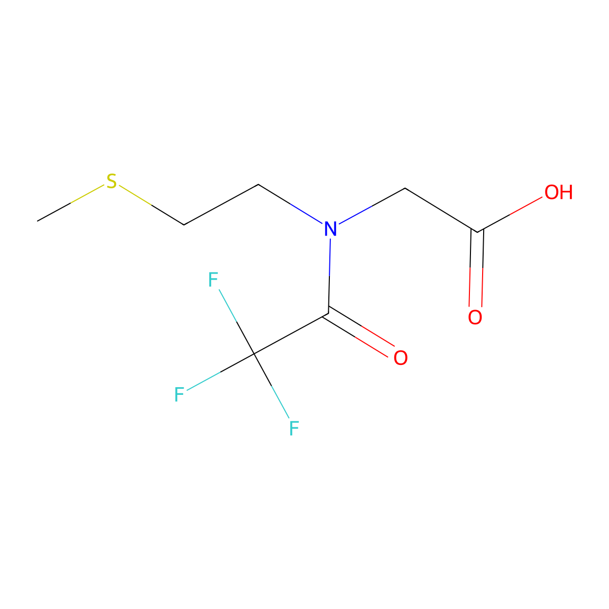2-{2,2,2-trifluoro-N-[2-(methylsulfanyl)ethyl]acetamido}acetic acid molecular structure, CAS 2004214-05-3
