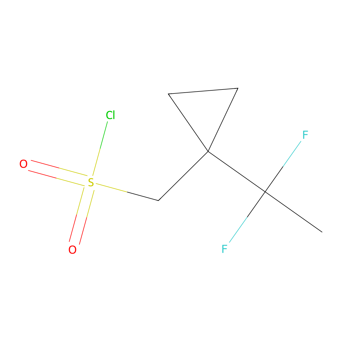 (1-(1,1-Difluoroethyl)cyclopropyl)methanesulfonyl chloride molecular structure, CAS 2004214-87-1