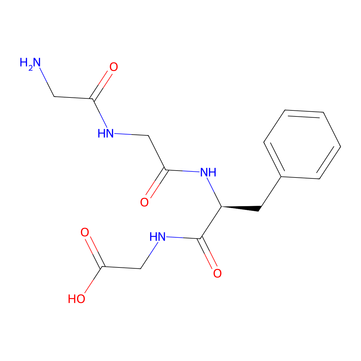 Glycine, glycylglycyl-L-phenylalanyl- molecular structure, CAS 200427-88-9