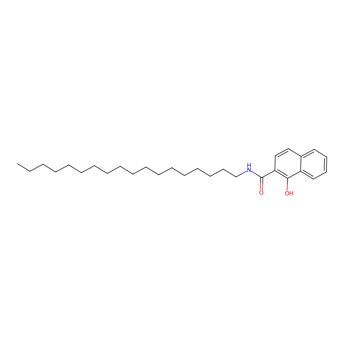 1-Hydroxy-N-octadecylnaphthalene-2-carboxamide molecular structure, CAS 20043-92-9