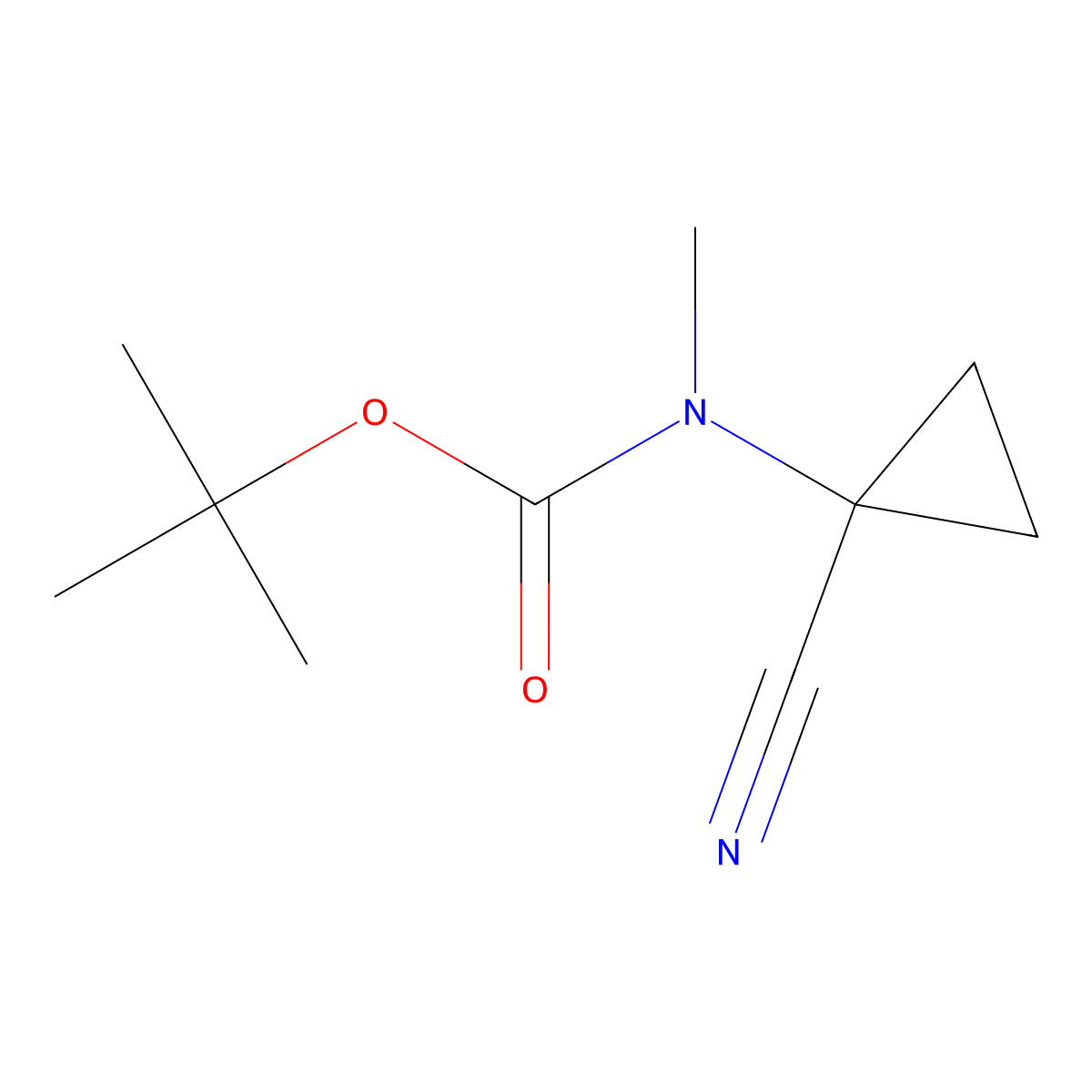 tert-Butyl (1-cyanocyclopropyl)(methyl)carbamate molecular structure, CAS 2004303-09-5