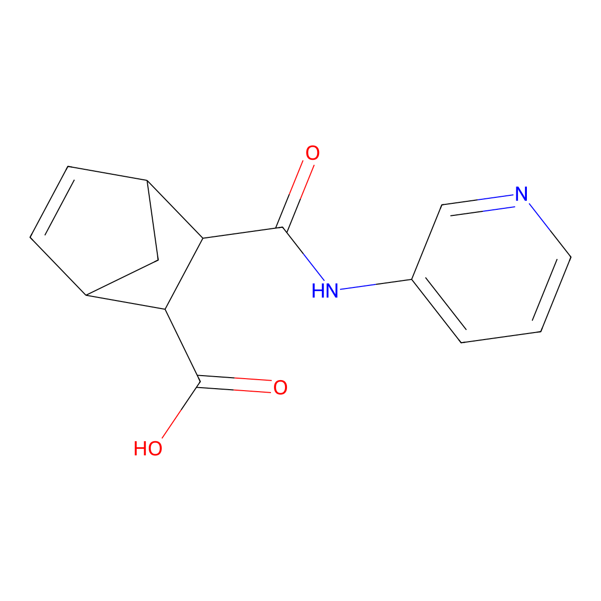 3-(Pyridin-3-ylcarbamoyl)bicyclo[2.2.1]hept-5-ene-2-carboxylic acid molecular structure, CAS 200431-54-5