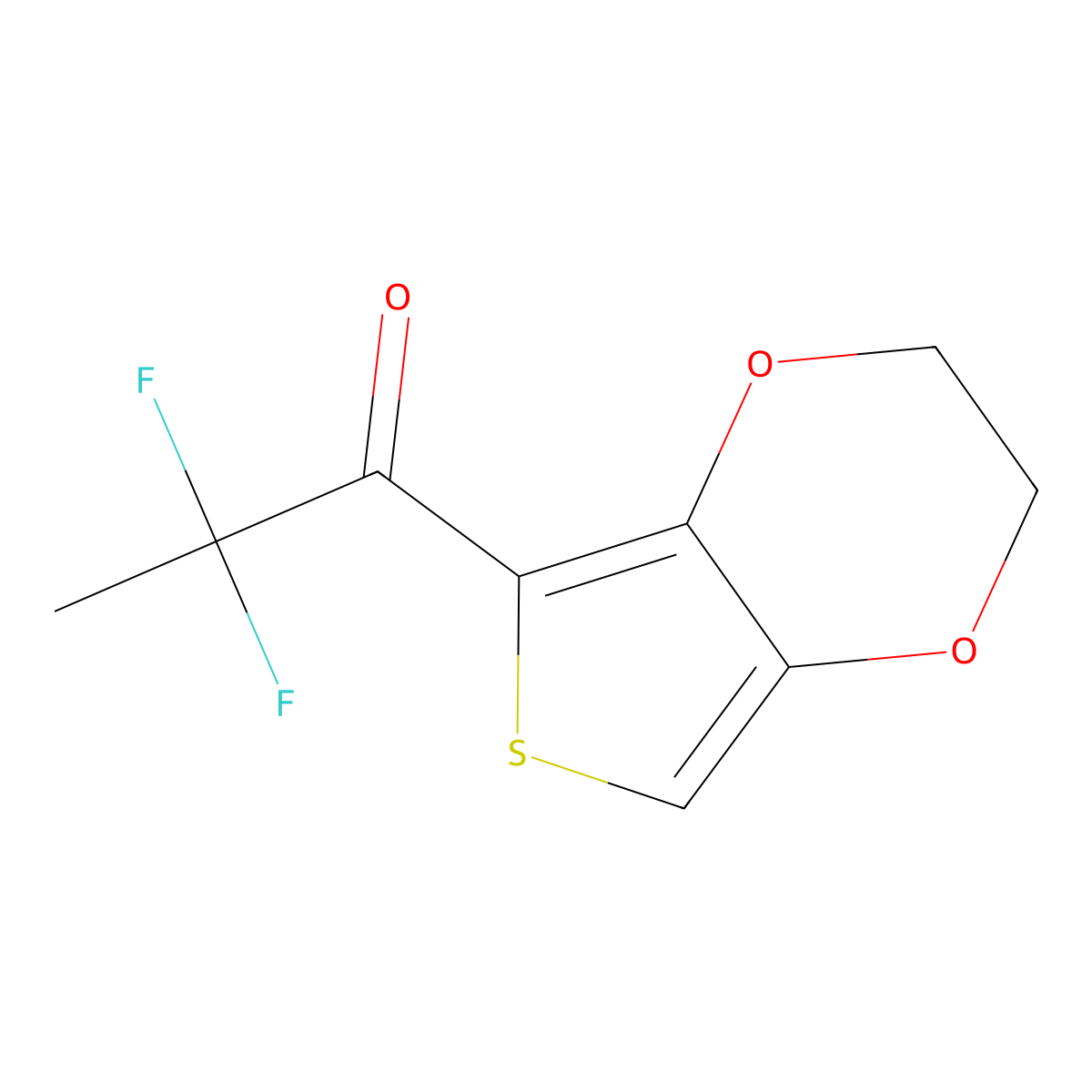 1-(2,3-Dihydrothieno[3,4-b]-1,4-dioxin-5-yl)-2,2-difluoro-1-propanone molecular structure, CAS 2004336-74-5
