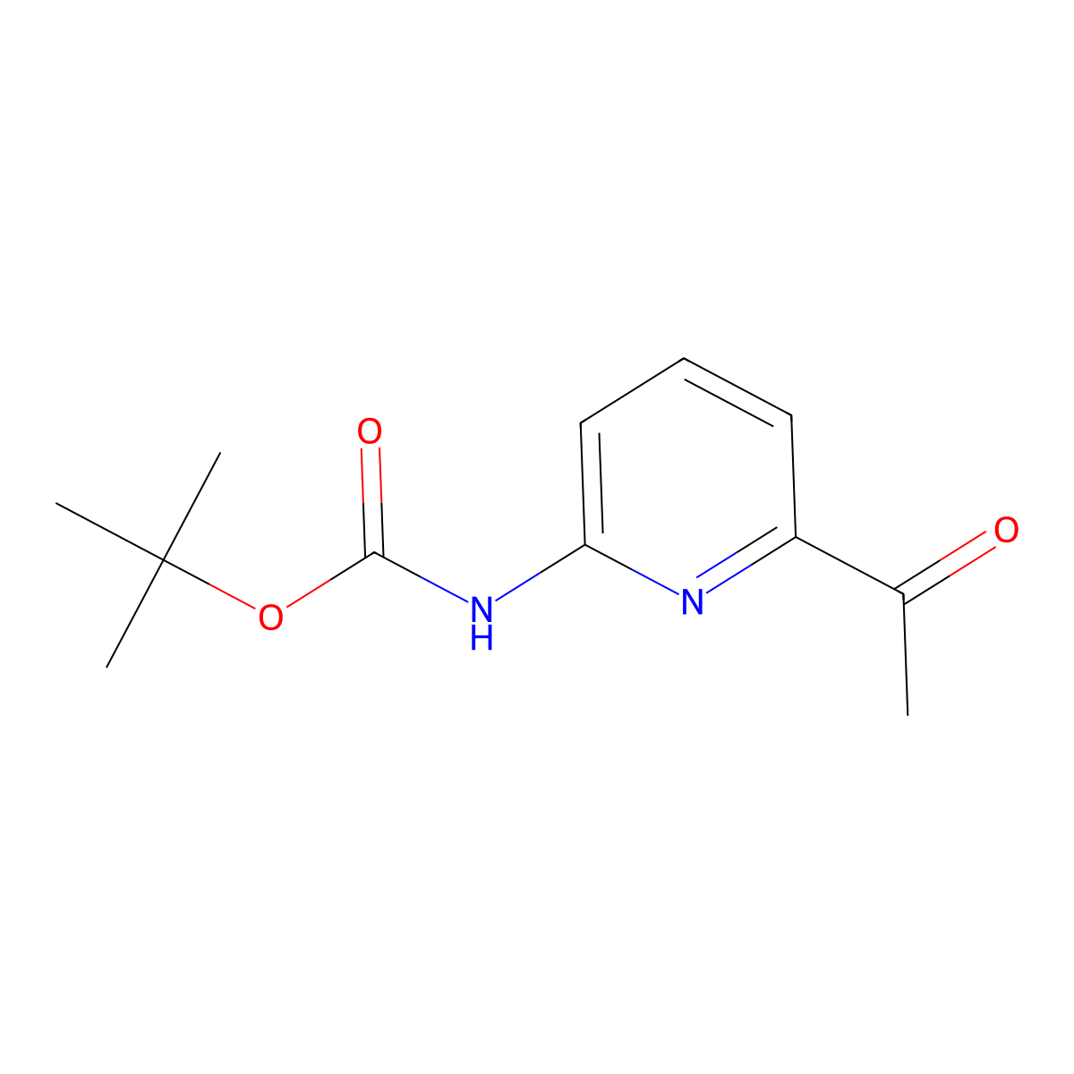tert-butyl N-(6-acetylpyridin-2-yl)carbamate molecular structure, CAS 2004370-96-9