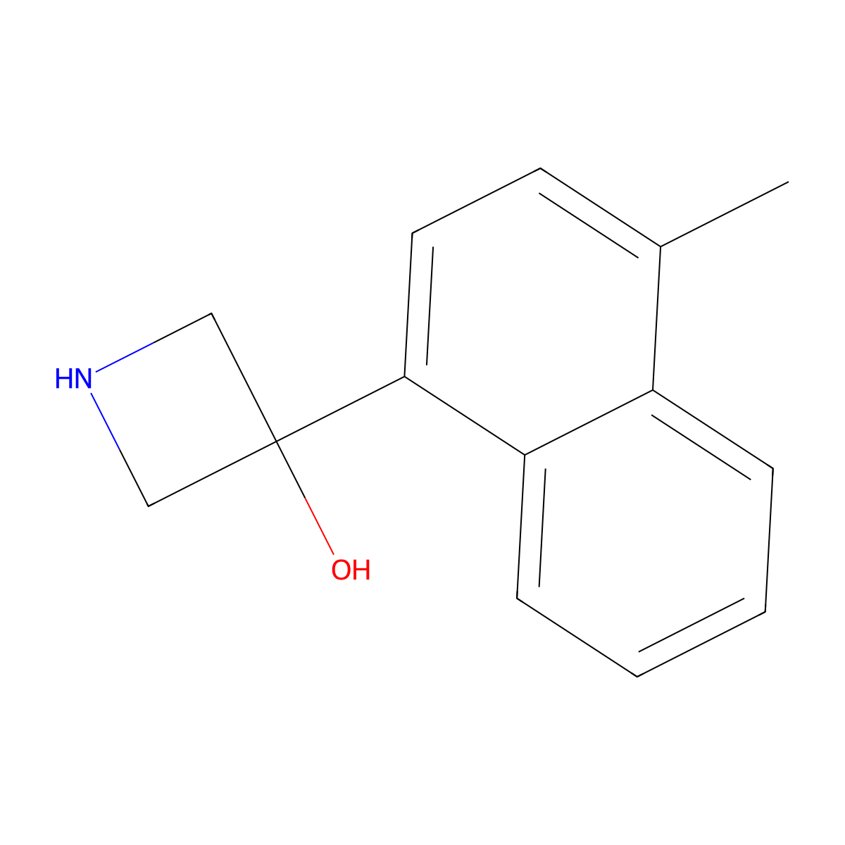 3-(4-Methylnaphthalen-1-yl)azetidin-3-ol molecular structure, CAS 2004391-00-6