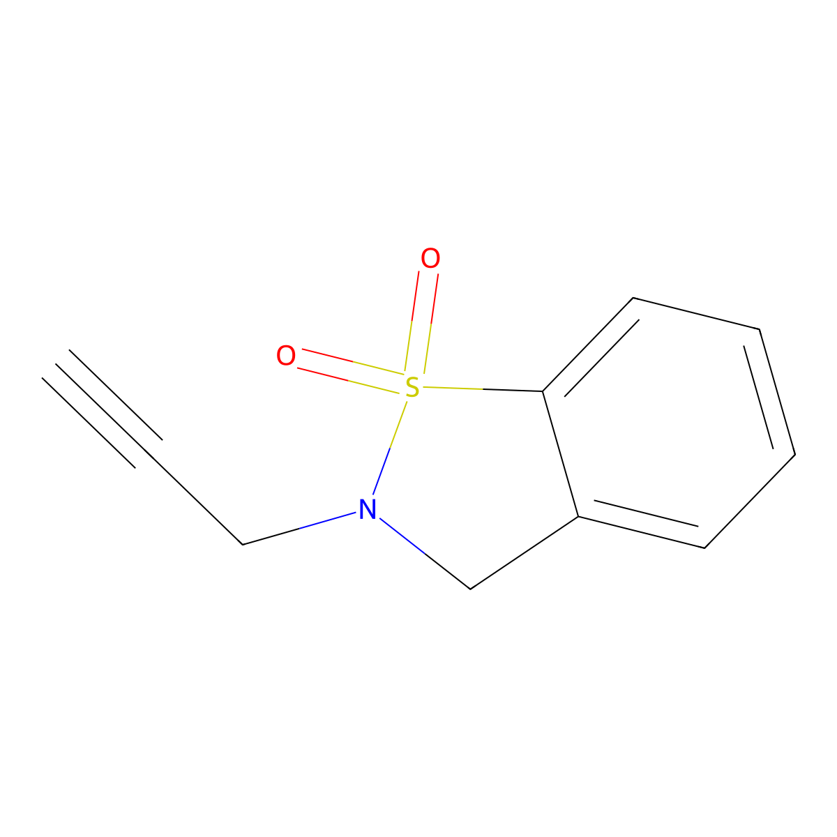 1,2-Benzisothiazole,2,3-dihydro-2-(2-propyn-1-yl)-,1,1-dioxide molecular structure, CAS 20044-78-4