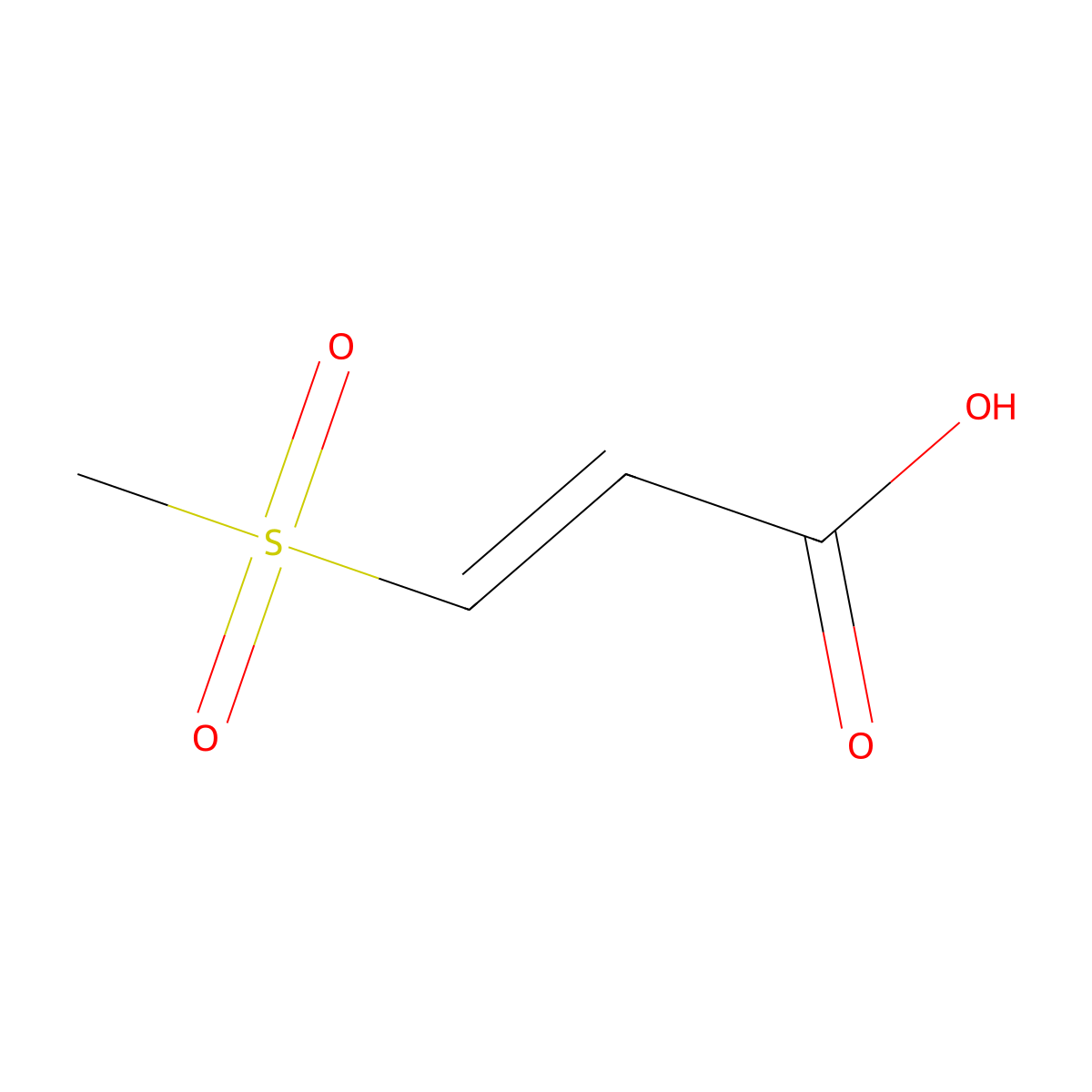 3-(Methanesulfonyl)prop-2-enoic acid molecular structure, CAS 20045-65-2