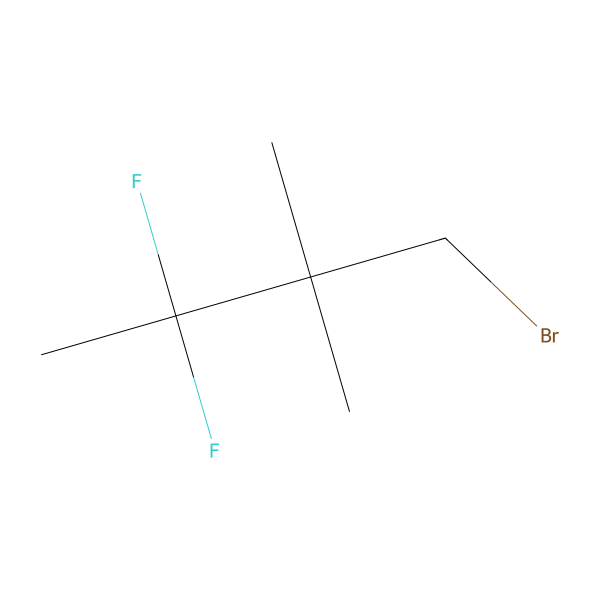 1-Bromo-3,3-difluoro-2,2-dimethylbutane molecular structure, CAS 2004503-94-8