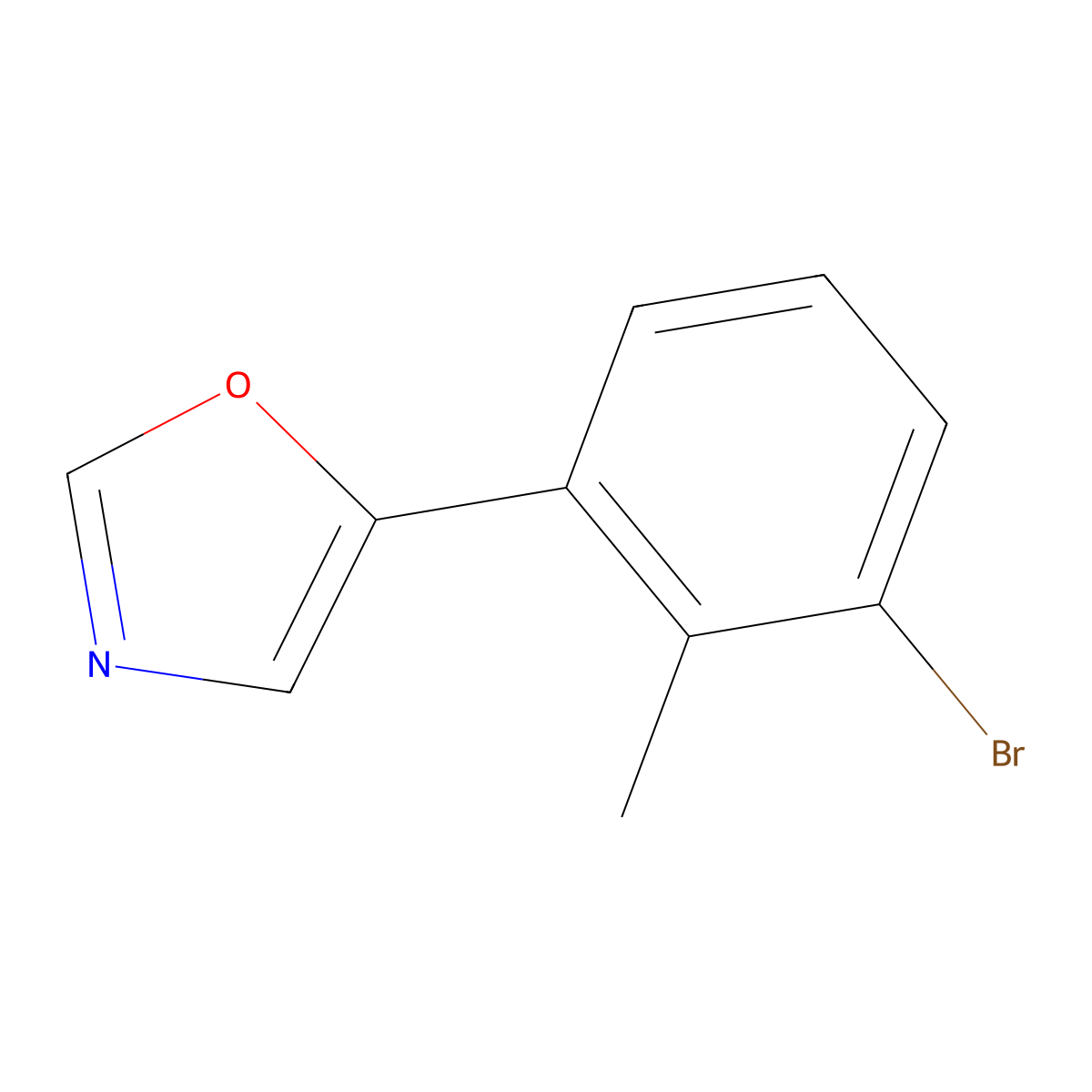5-(3-Bromo-2-methylphenyl)oxazole molecular structure, CAS 2004529-69-3