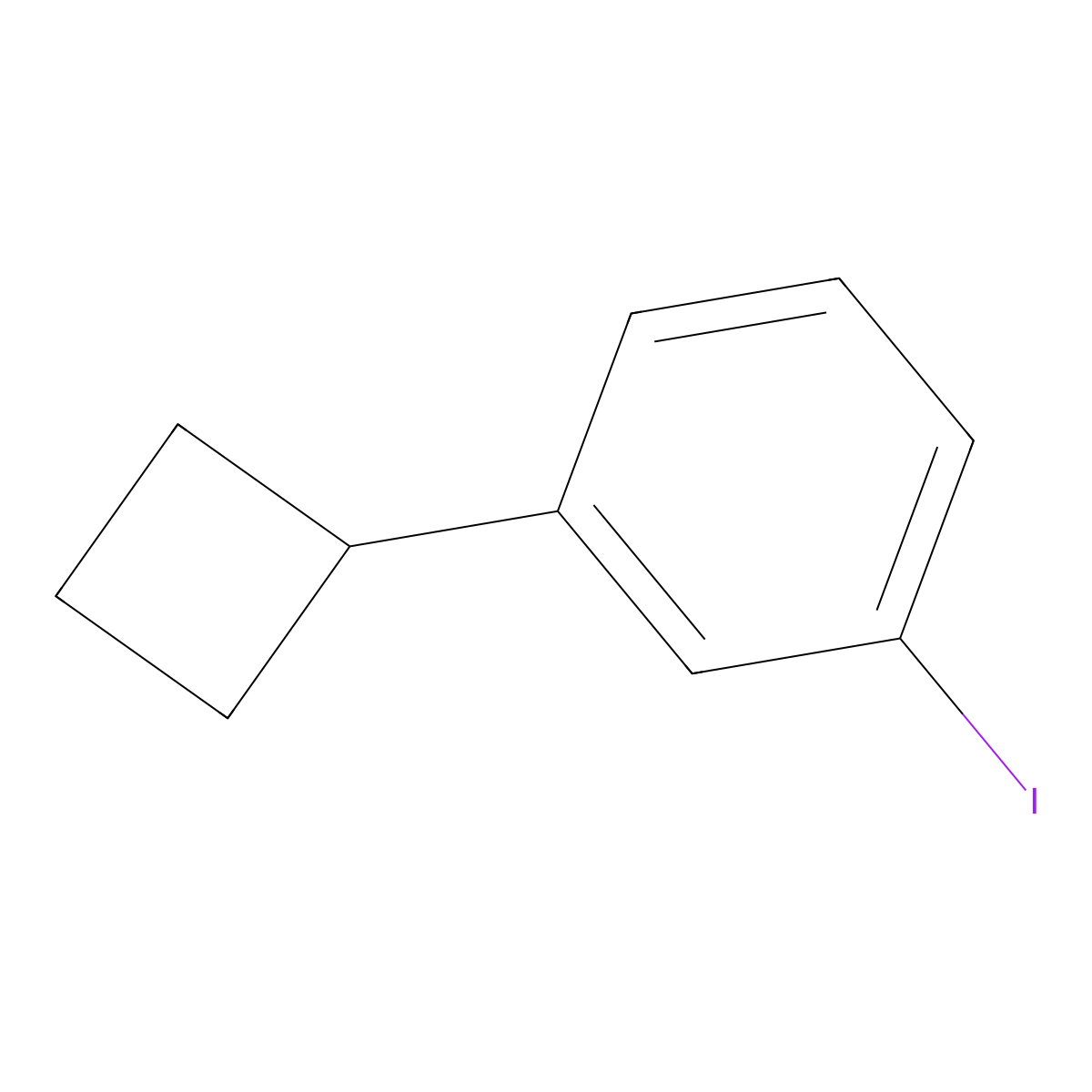 1-Cyclobutyl-3-iodobenzene molecular structure, CAS 2004625-14-1