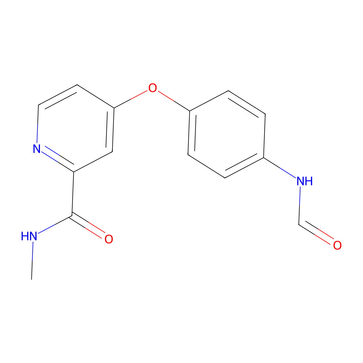 4-[4-(Formylamino)phenoxy]-N-methyl-2-pyridinecarboxamide molecular structure, CAS 2004659-84-9