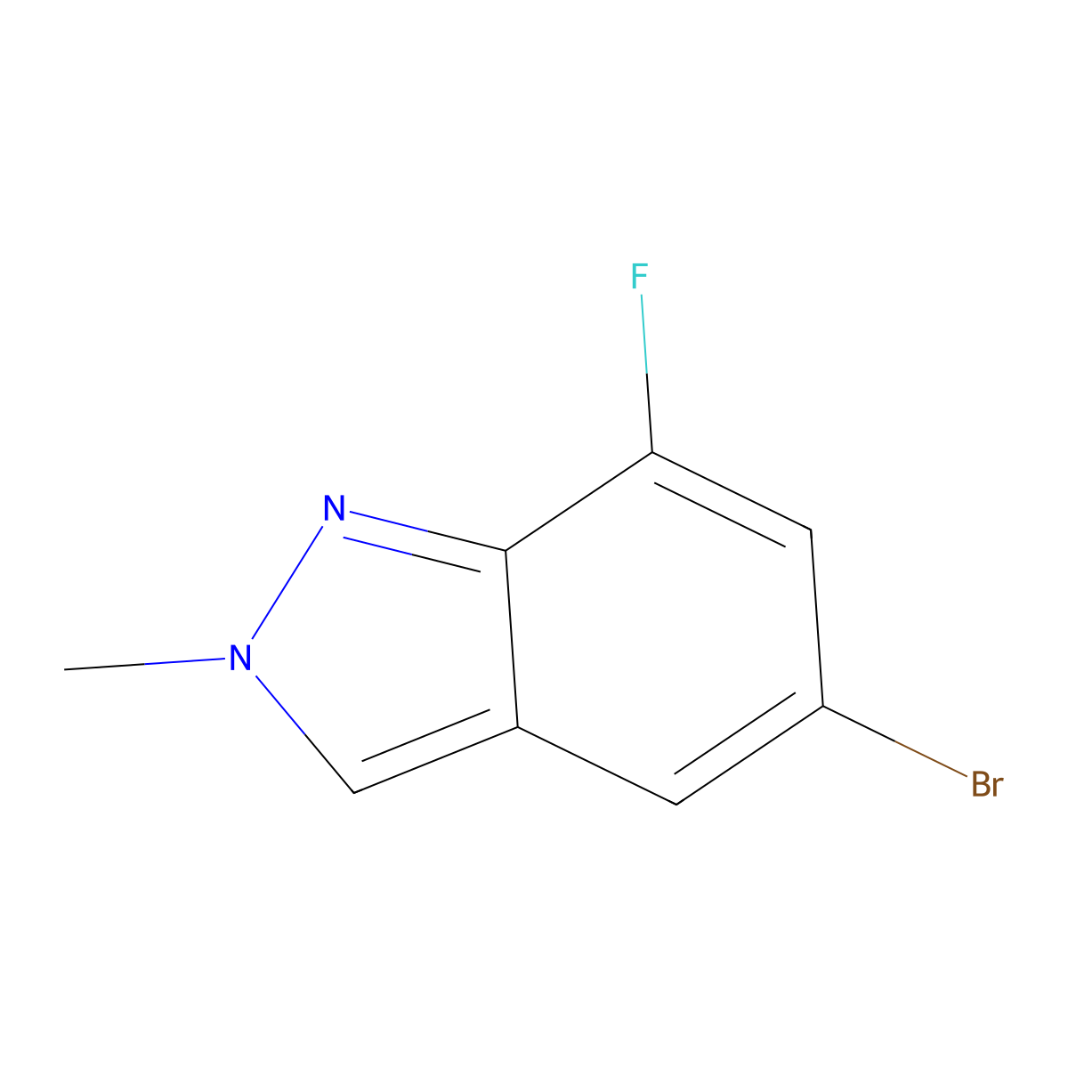 5-Bromo-7-fluoro-2-methyl-2H-indazole molecular structure, CAS 2004705-97-7