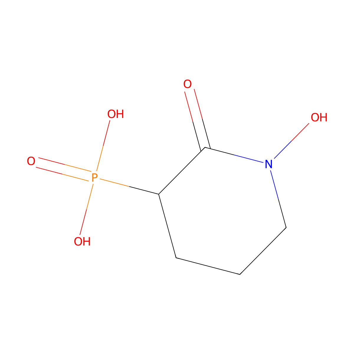 (1-Hydroxy-2-oxopiperidin-3-yl)phosphonic acid molecular structure, CAS 2004714-32-1