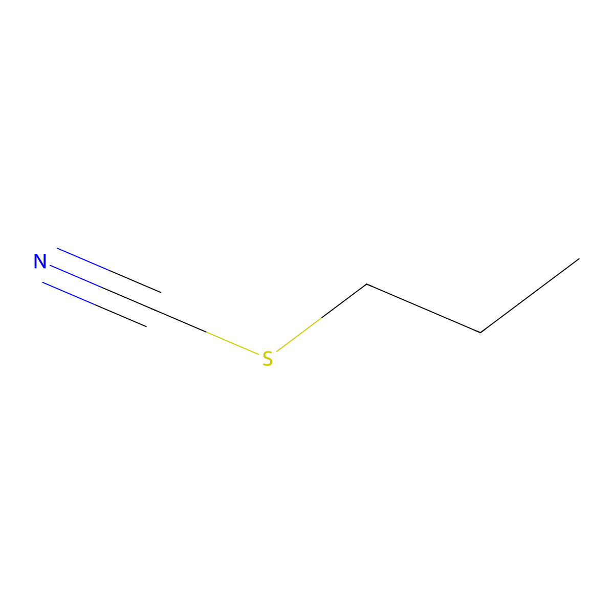 Propyl thiocyanate molecular structure, CAS 20048-54-8