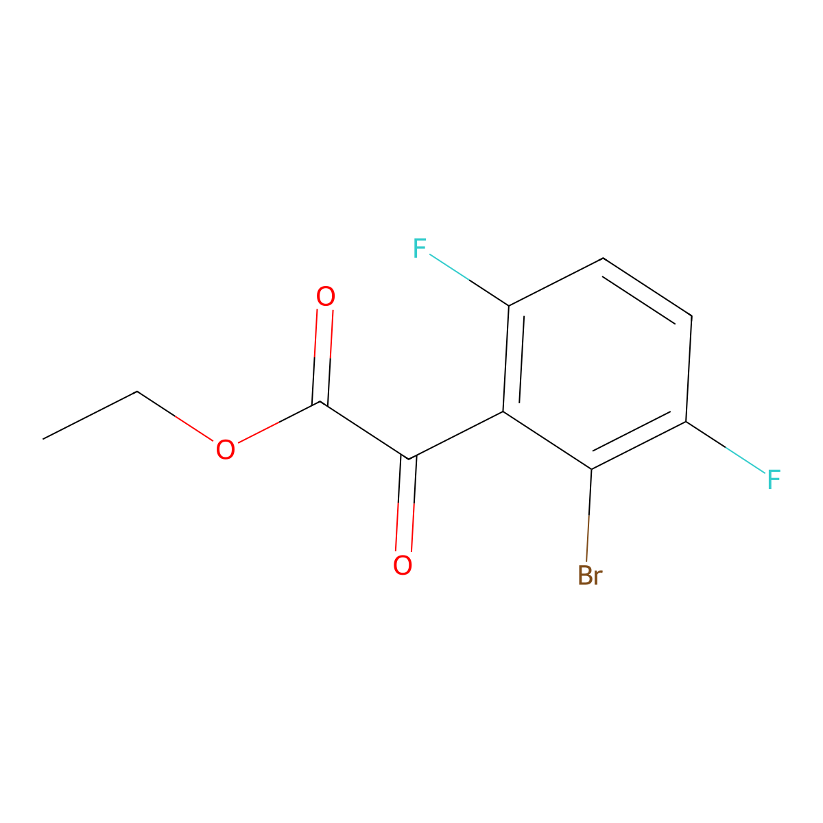 Ethyl 2-bromo-3,6-difluoro-alpha-oxobenZeneacetate molecular structure, CAS 2004836-79-5