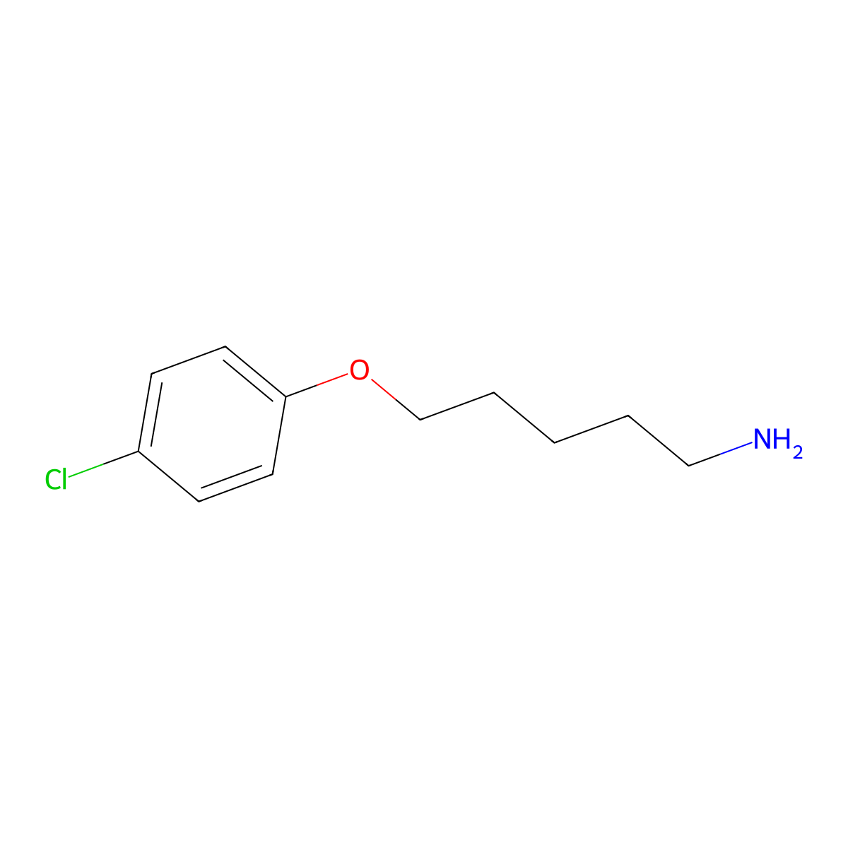 5-(4-Chlorophenoxy)pentan-1-amine molecular structure, CAS 200484-40-8