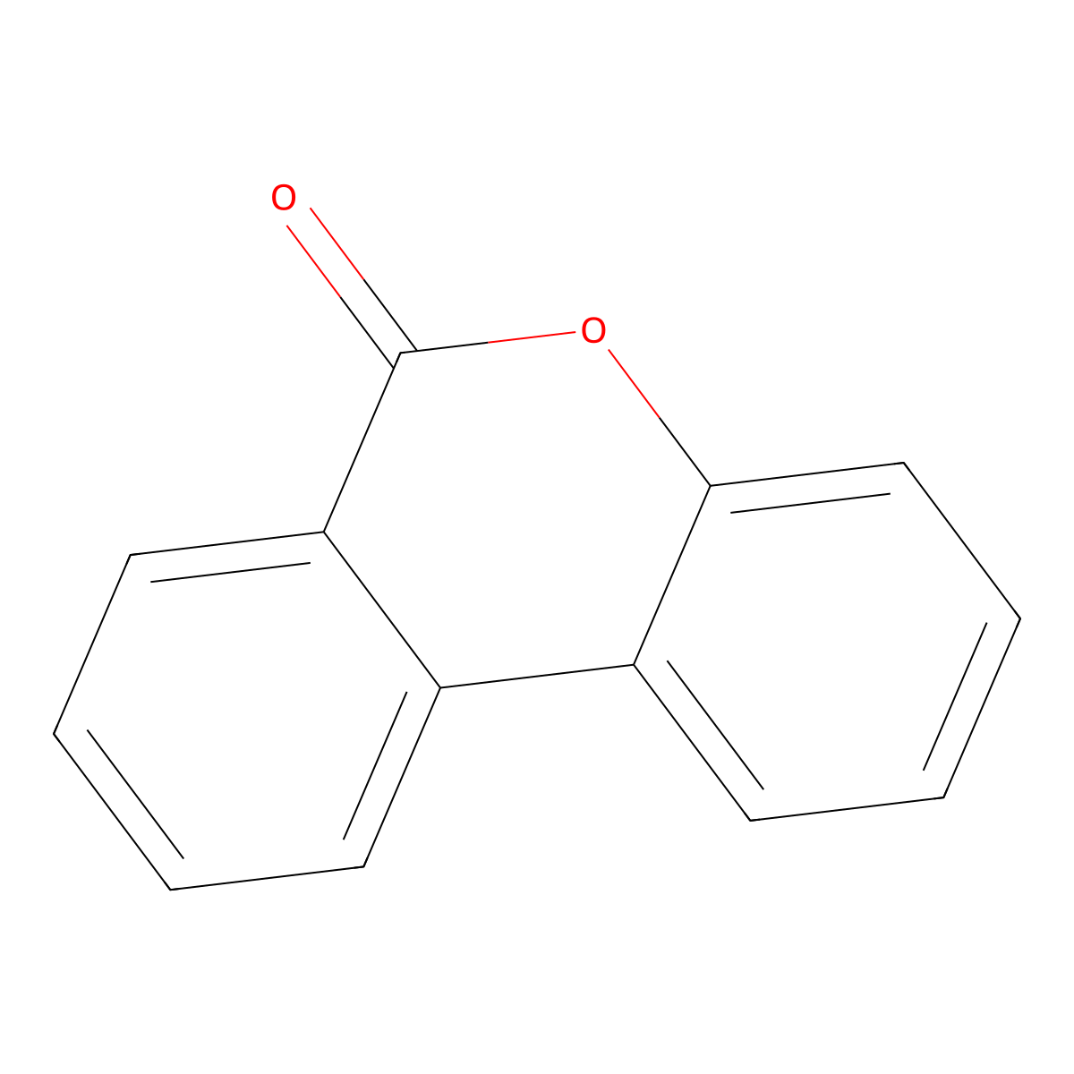 6H-dibenzo(b,d)pyran-6-one molecular structure, CAS 2005-10-9