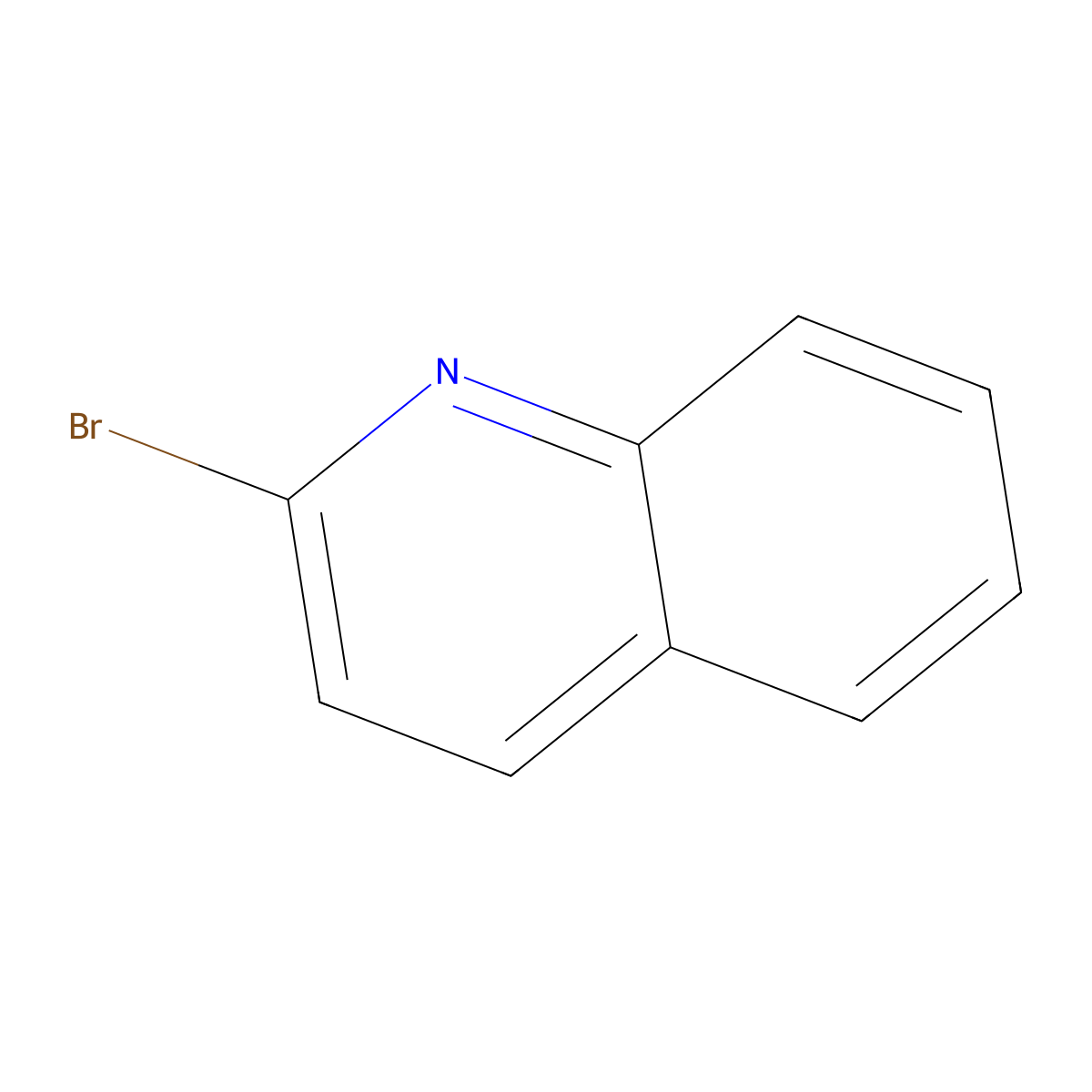 2-Bromoquinoline molecular structure, CAS 2005-43-8