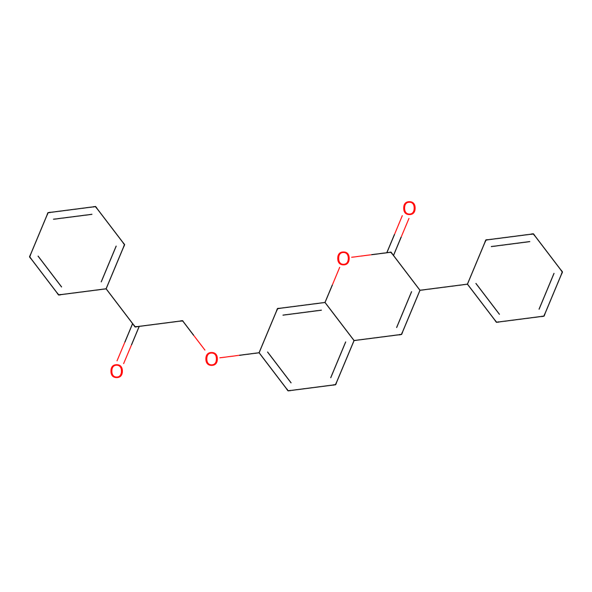 7-(2-oxo-2-phenylethoxy)-3-phenyl-2H-chromen-2-one molecular structure, CAS 20050-69-5