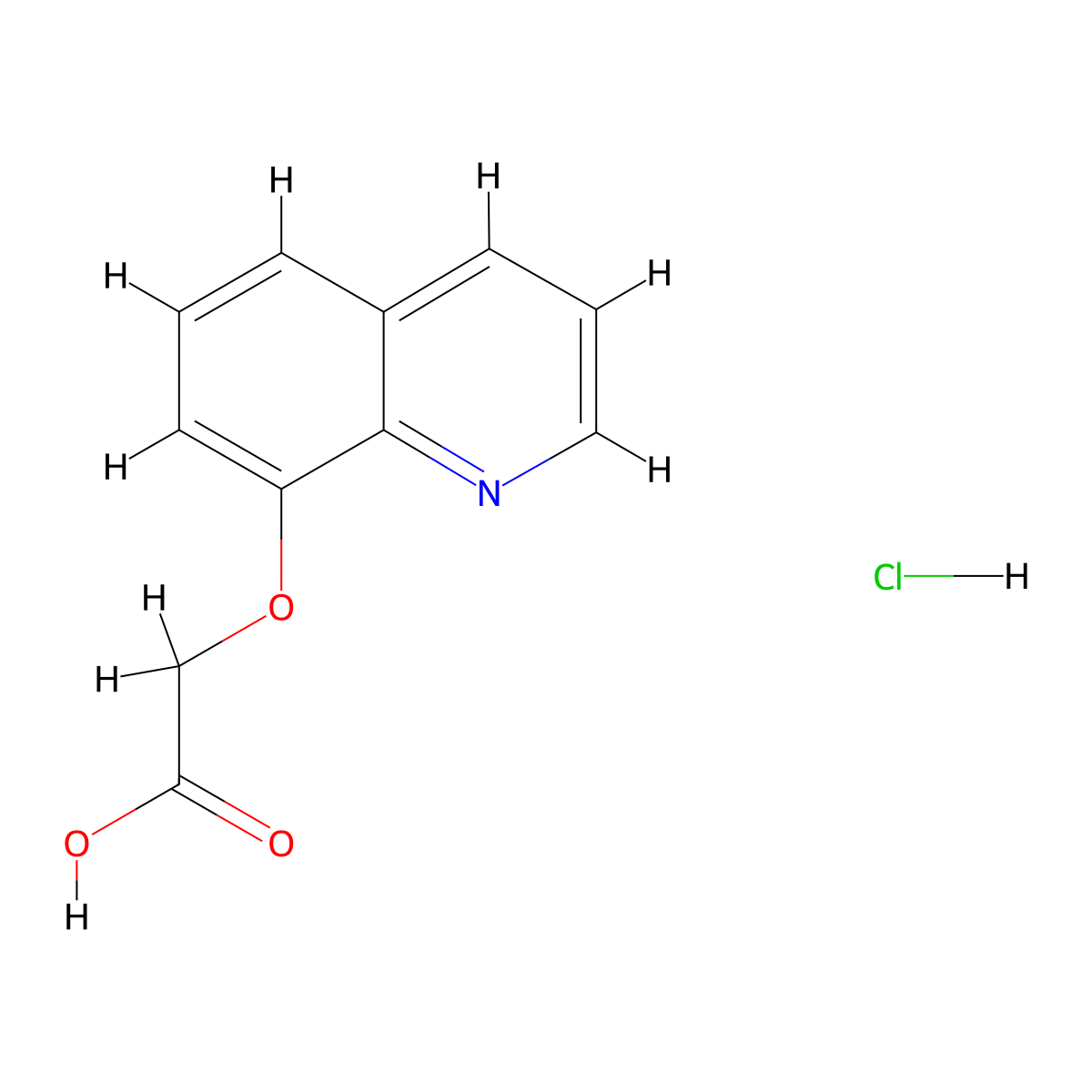 2-(Quinolin-8-yloxy)acetic acid hydrochloride molecular structure, CAS 200505-18-6