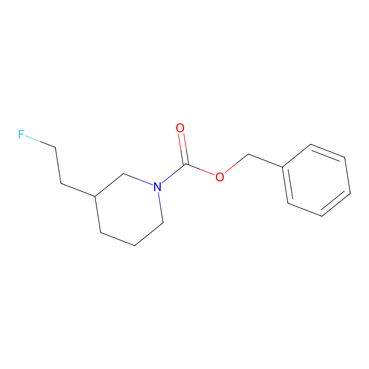 Benzyl 3-(2-fluoroethyl)piperidine-1-carboxylate molecular structure, CAS 2005051-67-0
