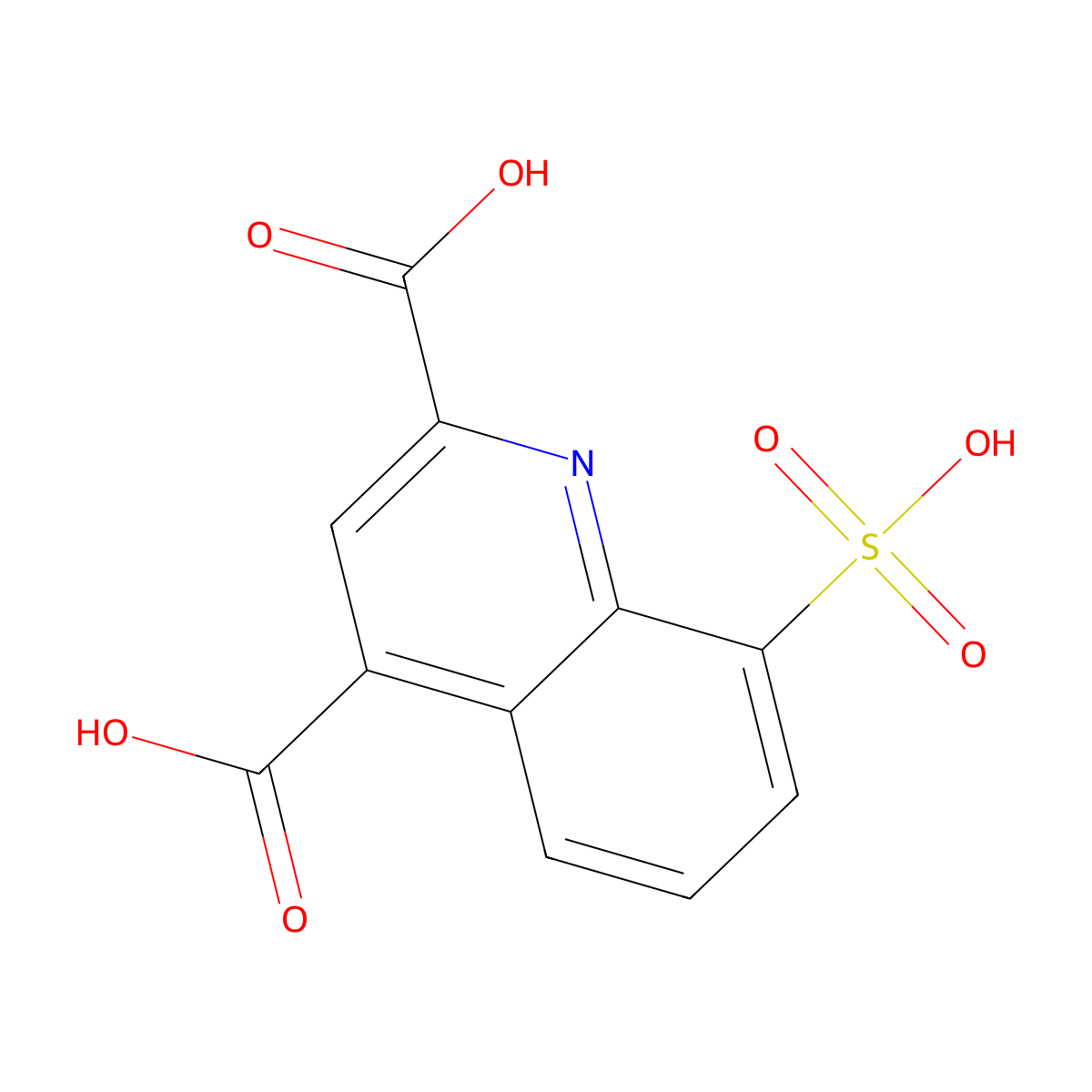8-sulfoquinoline-2,4-dicarboxylic Acid molecular structure, CAS 200506-10-1