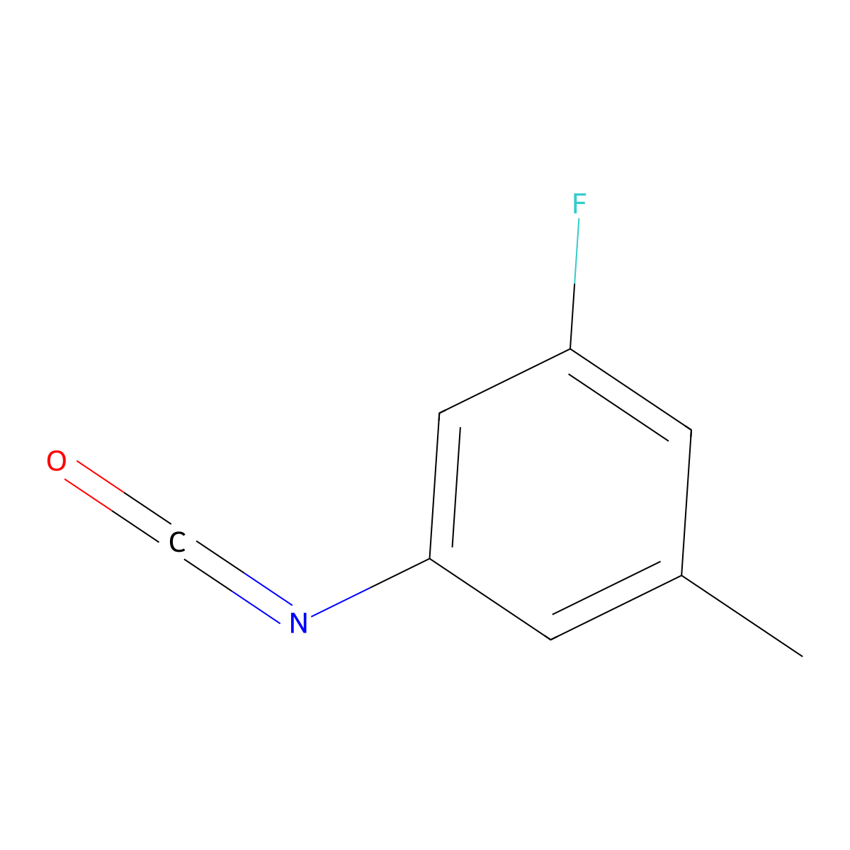 1-Fluoro-3-isocyanato-5-methylbenzene molecular structure, CAS 200509-15-5