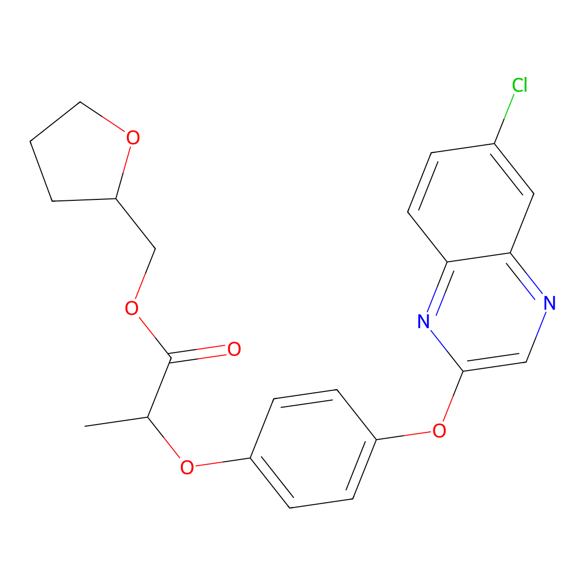 Quizalofop-P-tefuryl molecular structure, CAS 200509-41-7