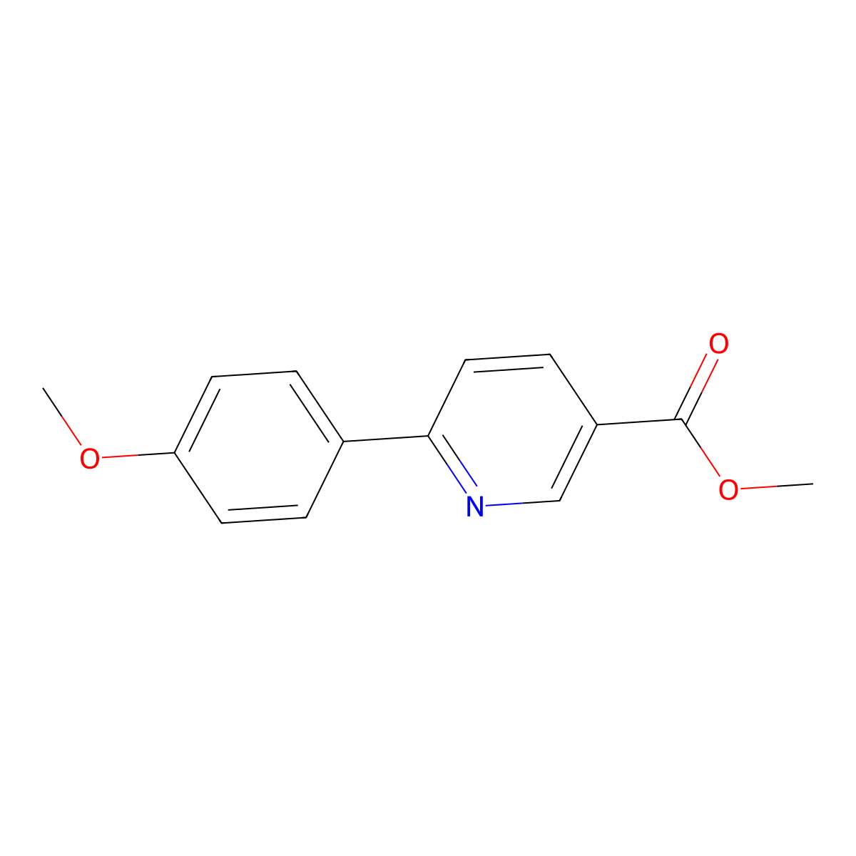 Methyl 6-(4-methoxyphenyl)nicotinate molecular structure, CAS 200510-41-4