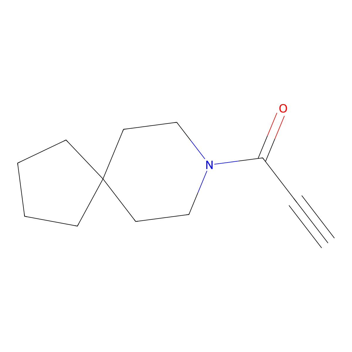 1-{8-Azaspiro[4.5]decan-8-yl}prop-2-yn-1-one molecular structure, CAS 2005158-23-4