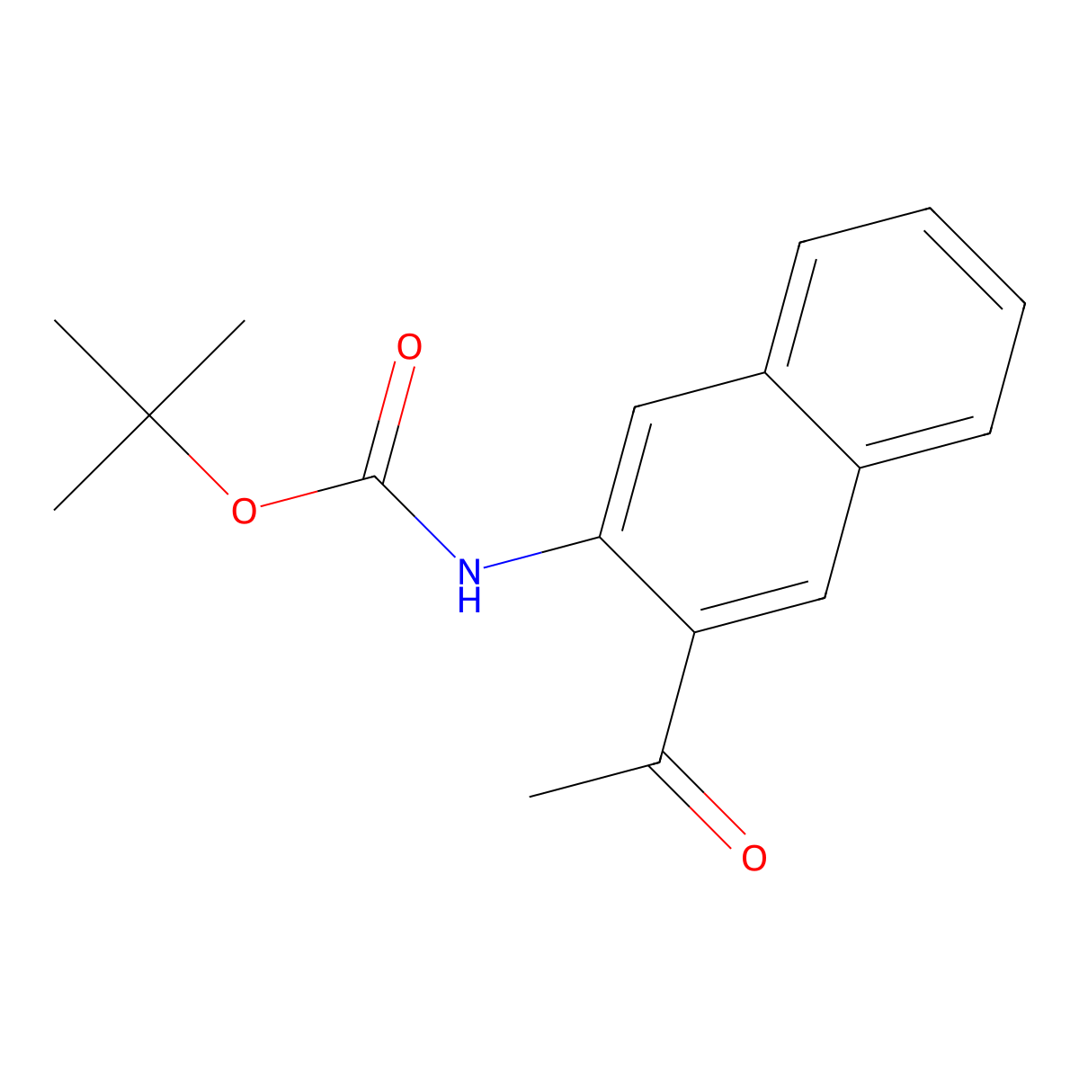 tert-Butyl N-(3-acetylnaphthalen-2-yl)carbamate molecular structure, CAS 2005190-90-7