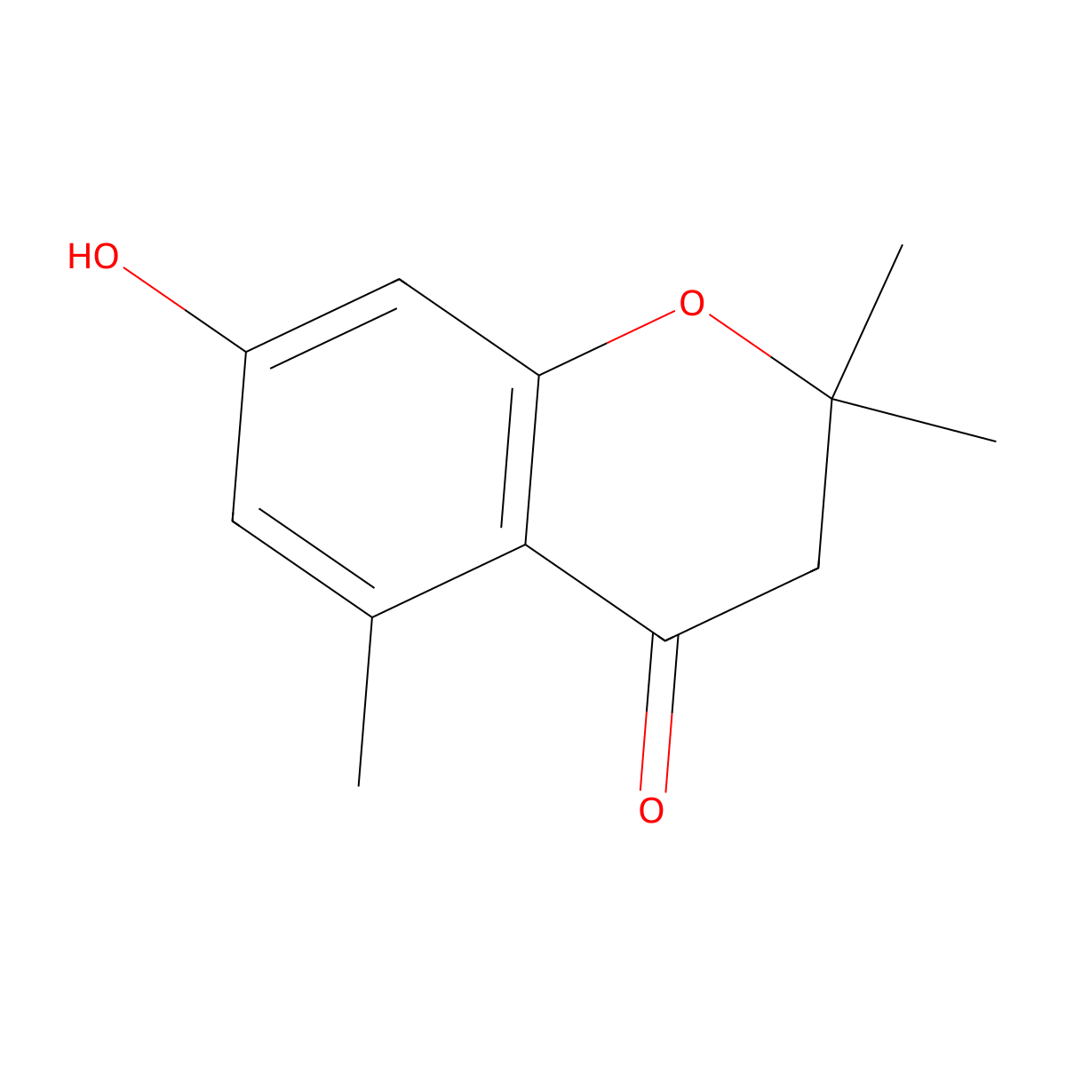 7-Hydroxy-2,2,5-trimethyl-2,3-dihydro-4H-1-benzopyran-4-one molecular structure, CAS 20052-60-2