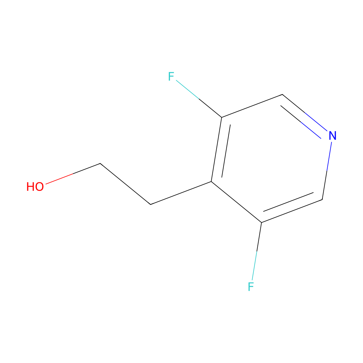 2-(3,5-Difluoropyridin-4-yl)ethan-1-ol molecular structure, CAS 2005226-47-9