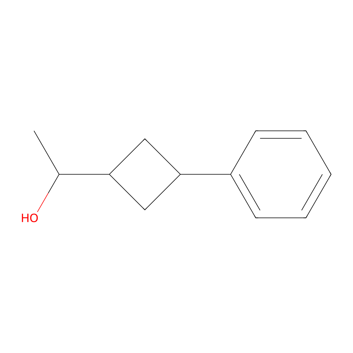 1-(3-Phenylcyclobutyl)ethan-1-ol molecular structure, CAS 2005355-73-5