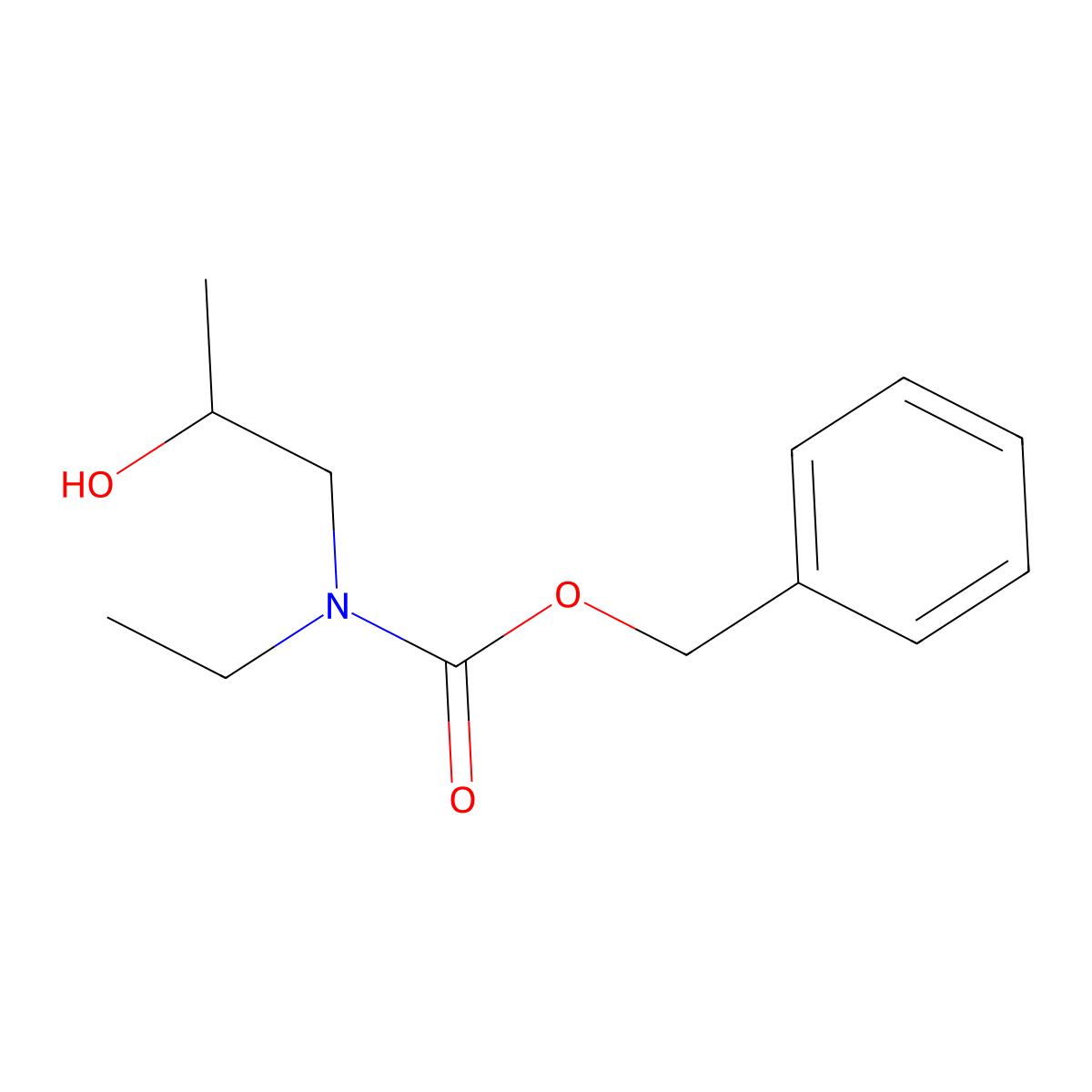 benzyl N-ethyl-N-(2-hydroxypropyl)carbamate molecular structure, CAS 2005378-72-1