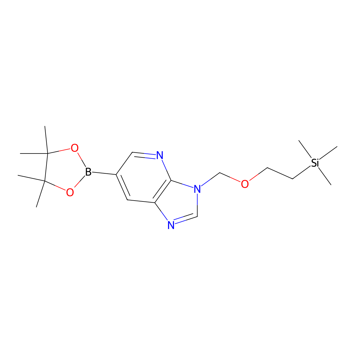 3-[[2-(Trimethylsilyl)ethoxy]methyl]-3H-imidazo[4,5-b]pyridine-6-boronic Acid Pinacol Ester molecular structure, CAS 2005430-90-8