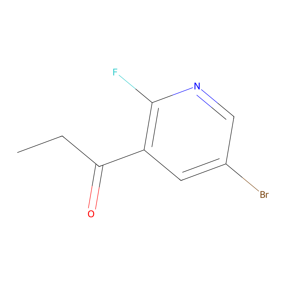 1-(5-Bromo-2-fluoropyridin-3-yl)propan-1-one molecular structure, CAS 2005430-91-9