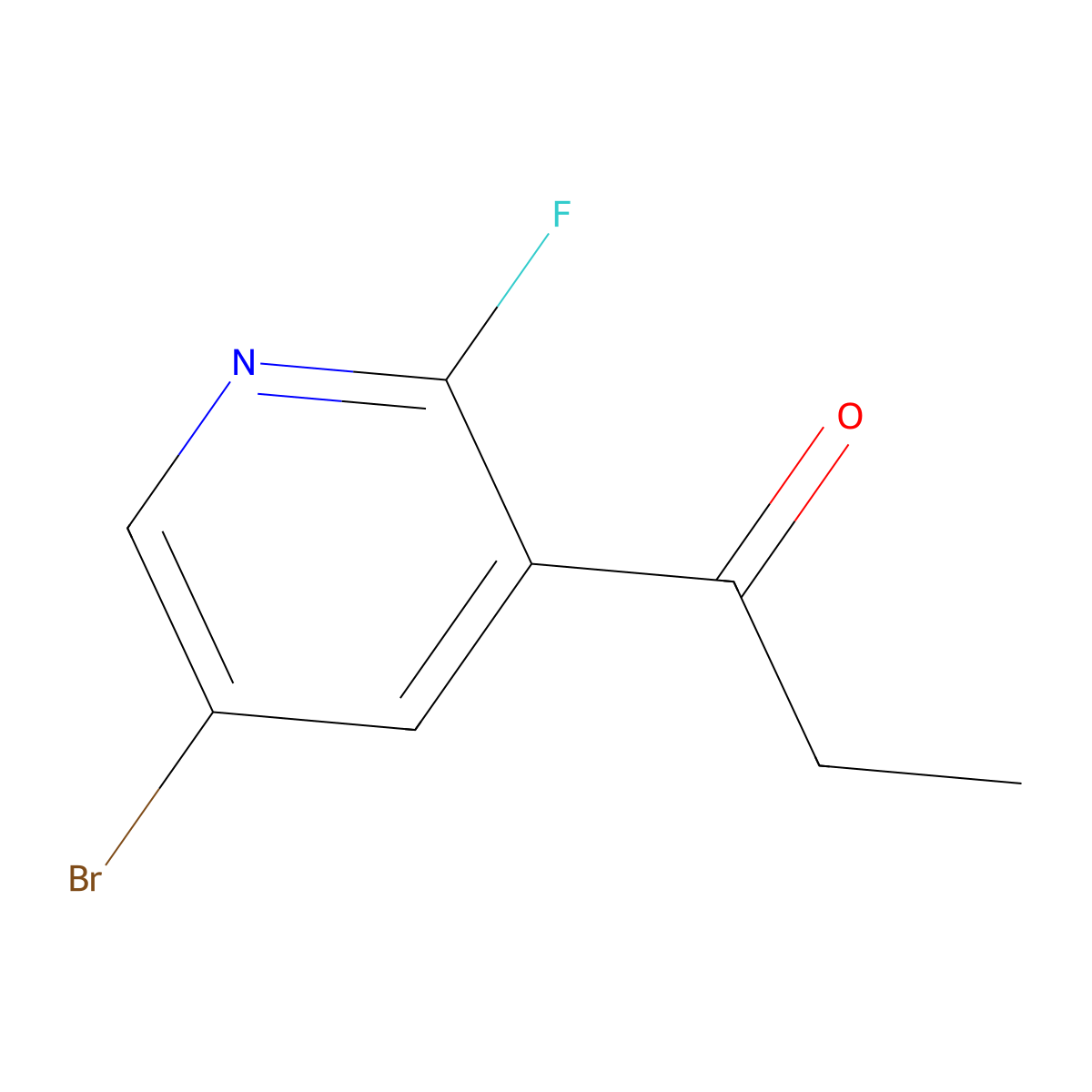 1-(5-Bromo-2-fluoropyridin-3-yl)propan-1-one molecular structure, CAS 2005430-91-9